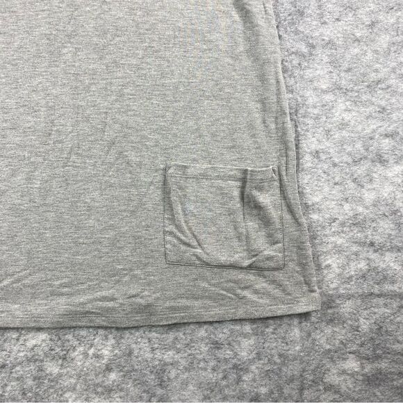 Cable & Guage Womens Grey Short Sleeve Crew Neck Front Pocketed Blouse Size M - Picture 4 of 12